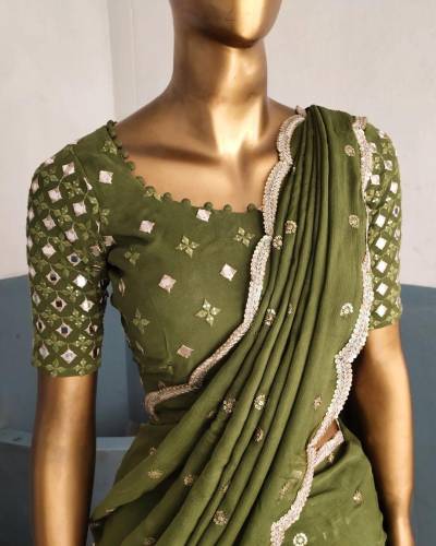 QRC310 BY QRC DESIGNER GEORGETTE LEHENGA CHOLI WHOLESALER IN INDIA